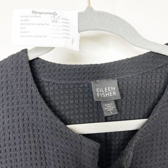 Eileen Fisher Womens Black Long Sleeve Round Neck Cardigan Sweater Size Small - Picture 6 of 6